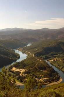 Vista aérea do rio Zêzere